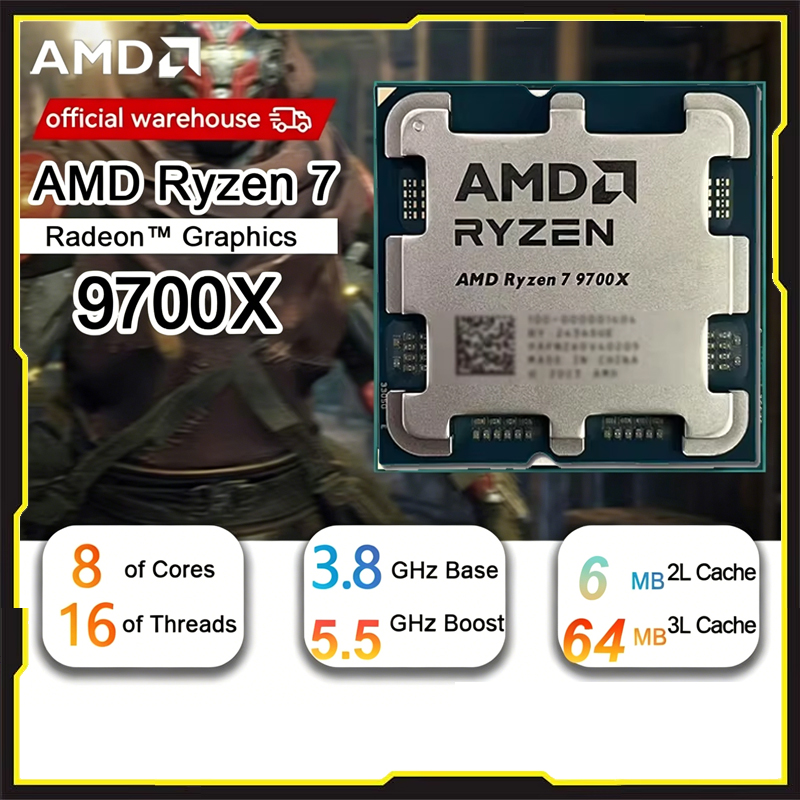 Pc Gaming Ryzen - AMD アップロック解除済みオーバークロック対応プロセッサー Ryzen 7 9700X 8コア