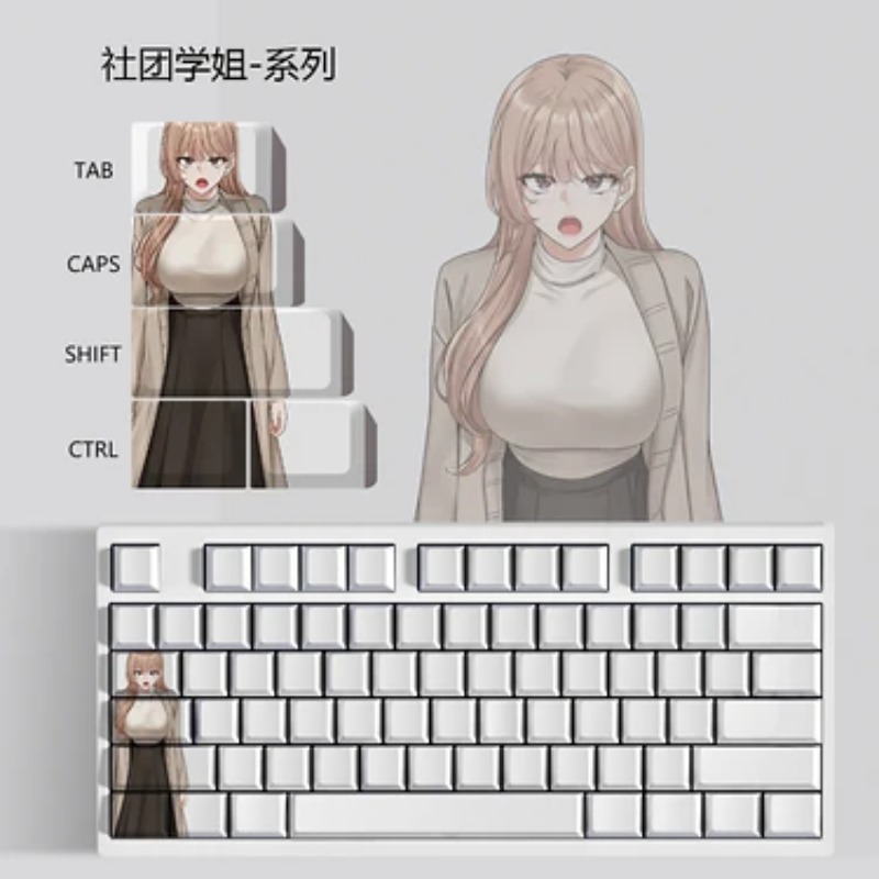 新しいクラブシニアテーマアニメキーキャップメカニカルキーボー - Pc Gaming Club のレビューと価格